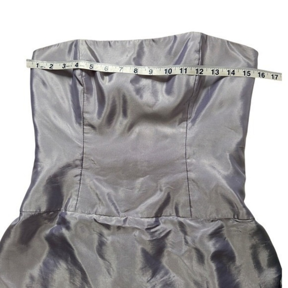 Jim Hjelm Vintage Iridescent Lavender Taffeta Strapless Gown Dress 12 Coquette - Picture 3 of 11